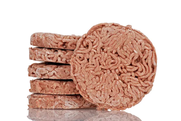 Closeup frozen hamburgers — Stock Photo, Image
