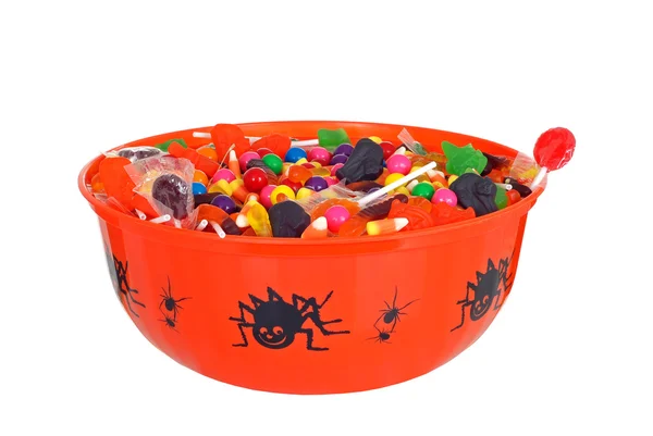 Isolated bowl halloween candy — Stock Photo, Image