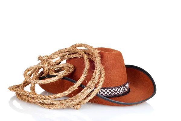 Sombrero vaquero con lazo —  Fotos de Stock