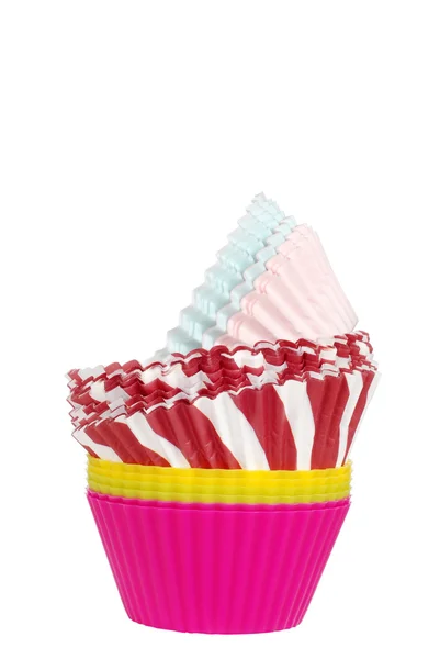 Assorted cupcake cups — Stock Photo, Image
