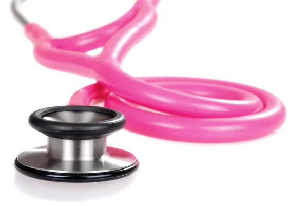 Closeup pink stethoscope — Stock Photo, Image