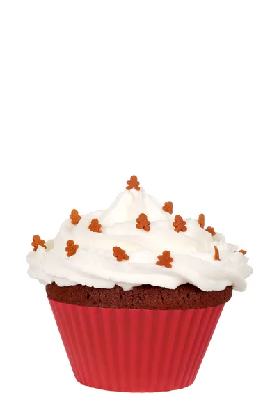Gingerbread man cupcake — Stock Photo, Image