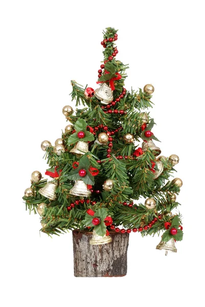 Geschmückter Mini-Weihnachtsbaum — Stockfoto