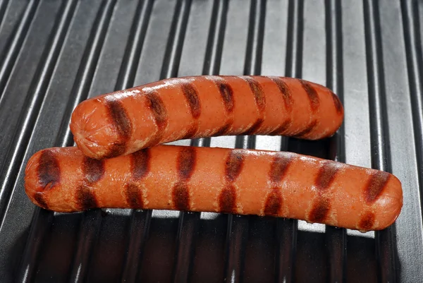 Gegrillte Hotdogs — Stockfoto