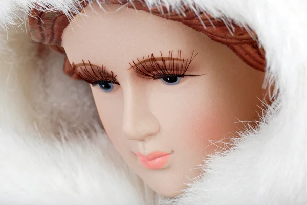 Closeup žena obličej figuríny — Stock fotografie