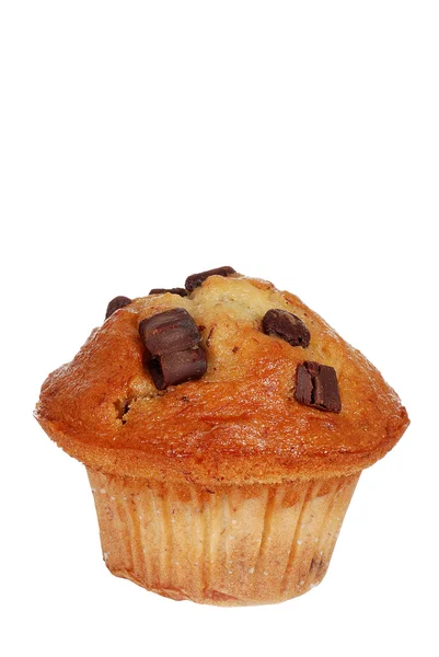 Isolerade banan choklad muffin — Stockfoto