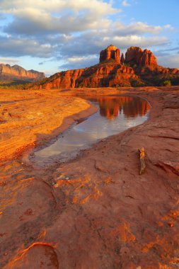 Cathedral Rock Reflection clipart