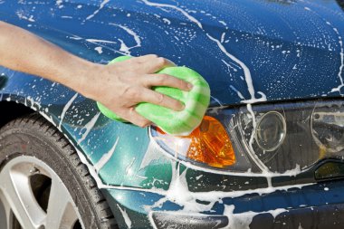 Washing car clipart