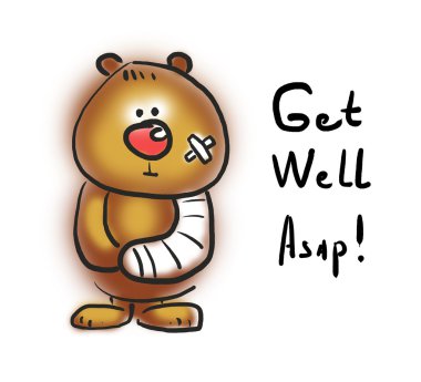 Sick bear clipart