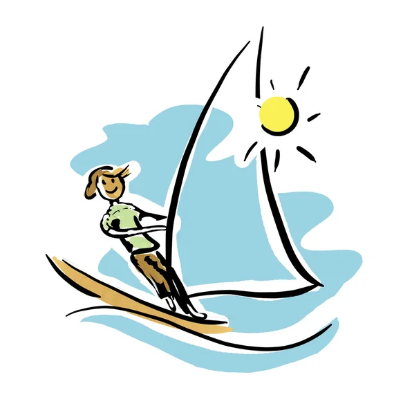 Homem do windsurf — Fotografia de Stock