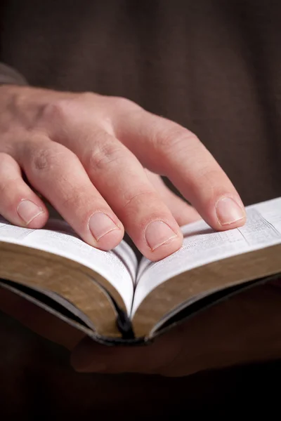 Man Holding Bible — Stock Photo, Image
