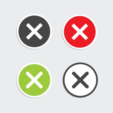 Modern Delete Buttons clipart