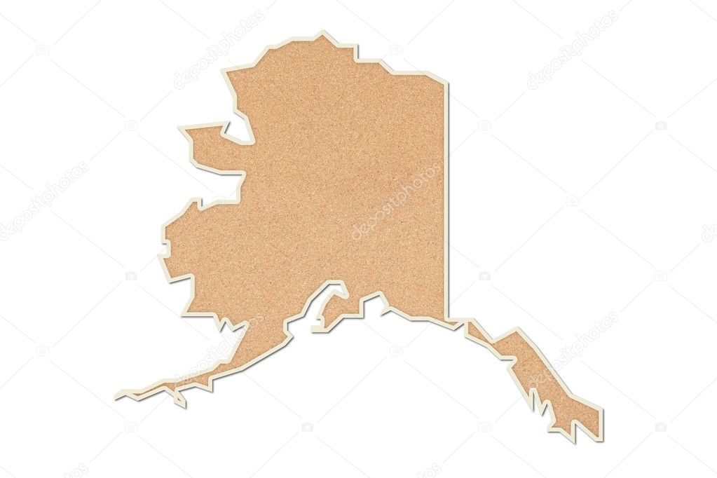 Alaska Shaped Cork Board
