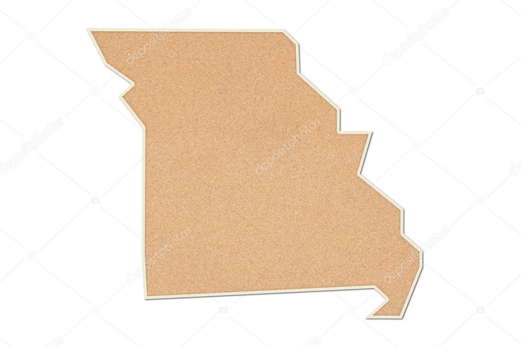 Missouri Shaped Cork Board