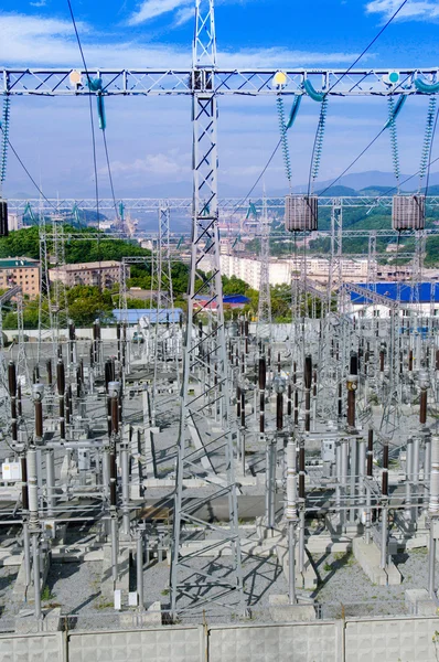 The Substation and Power Transmission Lines. — Stock Photo, Image