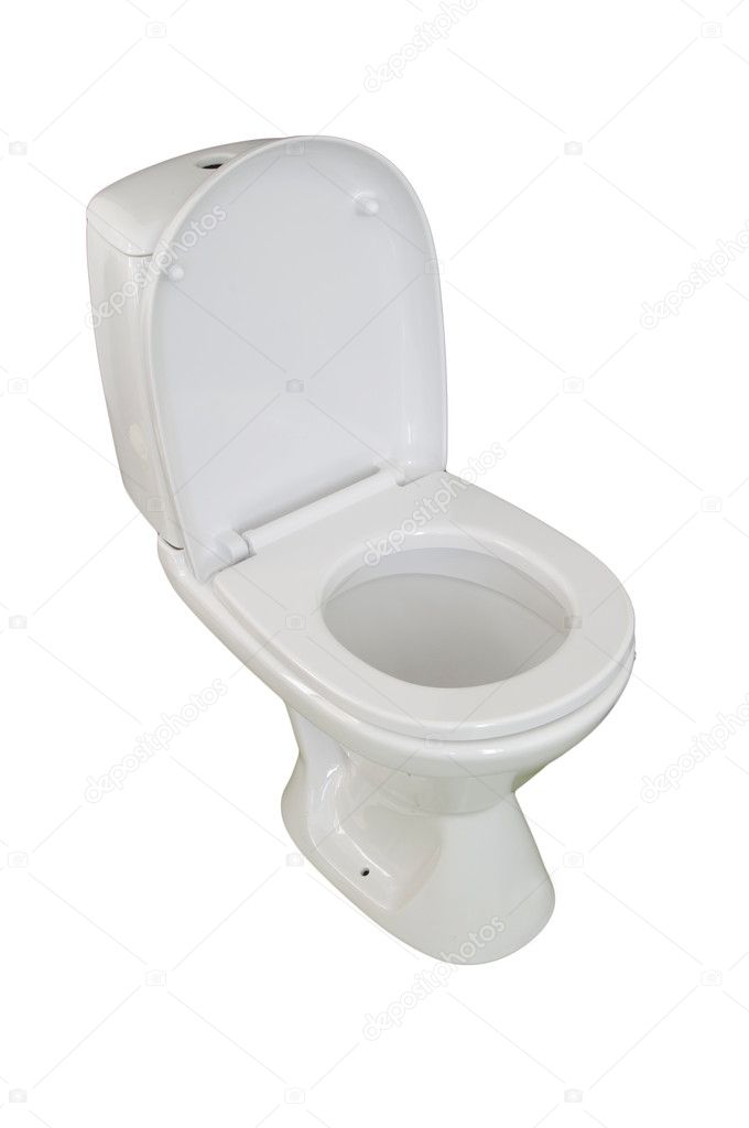 Toilet bowl, photo on the white background