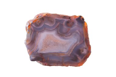 A polished, translucent slice of banded agate clipart