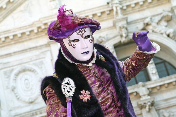 Μασκοφόροι πρόσωπο στη Βενετία — Φωτογραφία Αρχείου