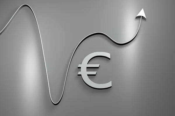 Curso - Euro - 3D Imagen de stock