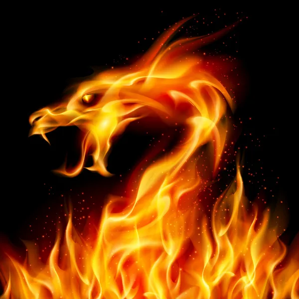 Ateş ejderi — Stok Vektör