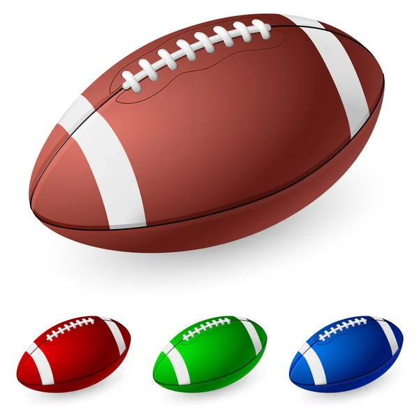 Realistic American football — Stock Vector