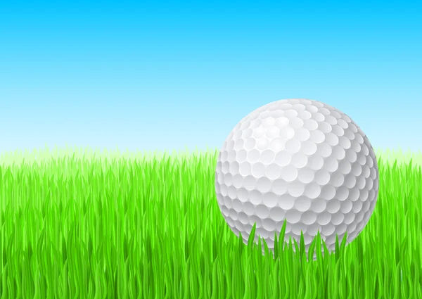 Pallina da golf bianca — Vettoriale Stock