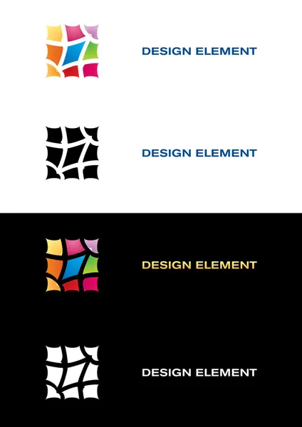 Logo 模板。彩色瓦. — 图库矢量图片