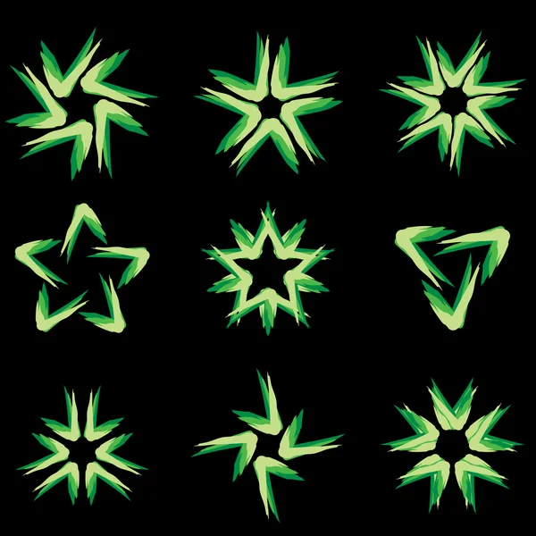 Av olika stjärnor ikoner — Stock vektor