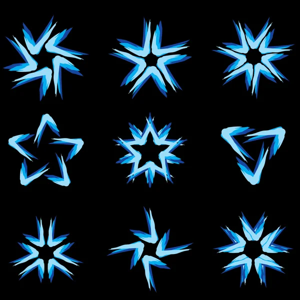 Farklı yıldız simge kümesi — Stok Vektör