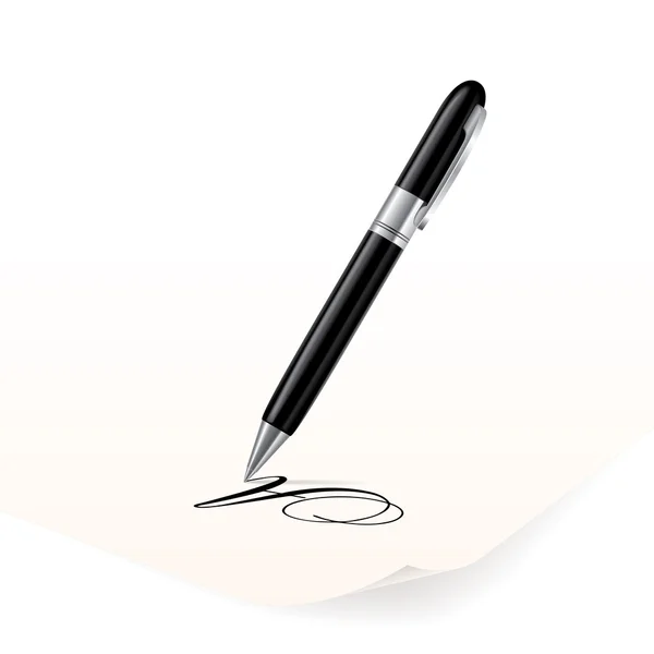 Чёрная ручка — стоковый вектор