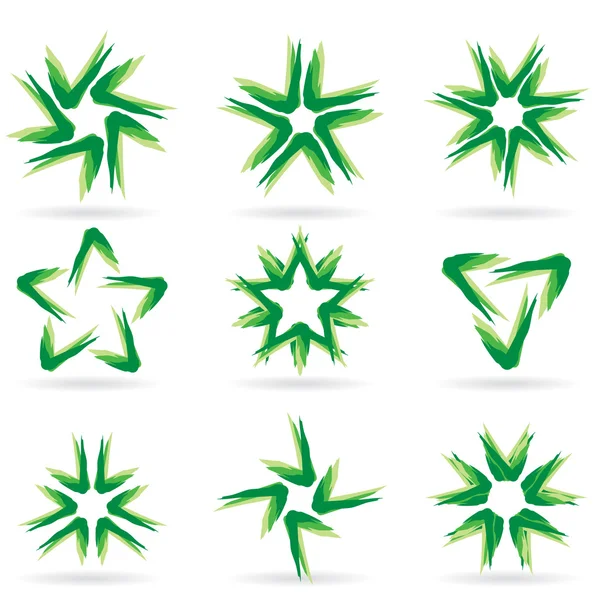 Sett av forskjellige stjerner ikoner – stockvektor