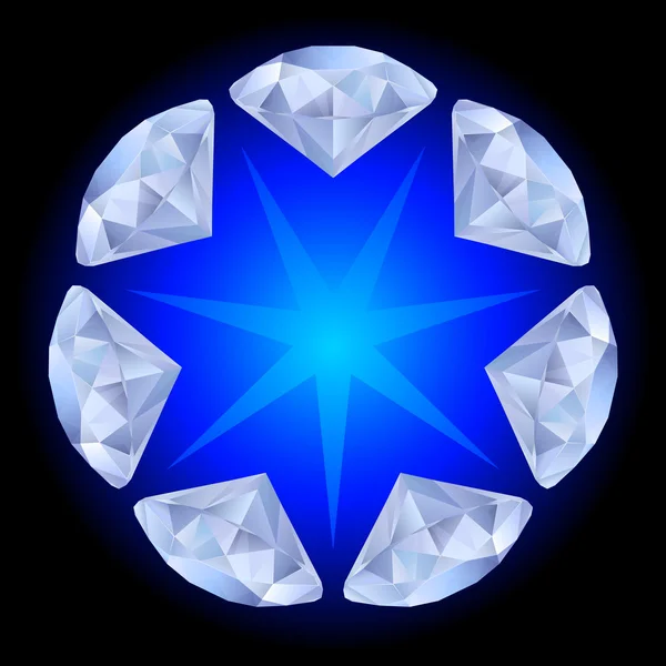 Realistisches Diamantenmuster — Stockvektor