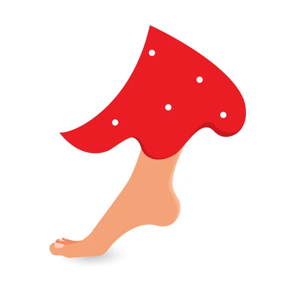 Walking mushroom — Stock Vector