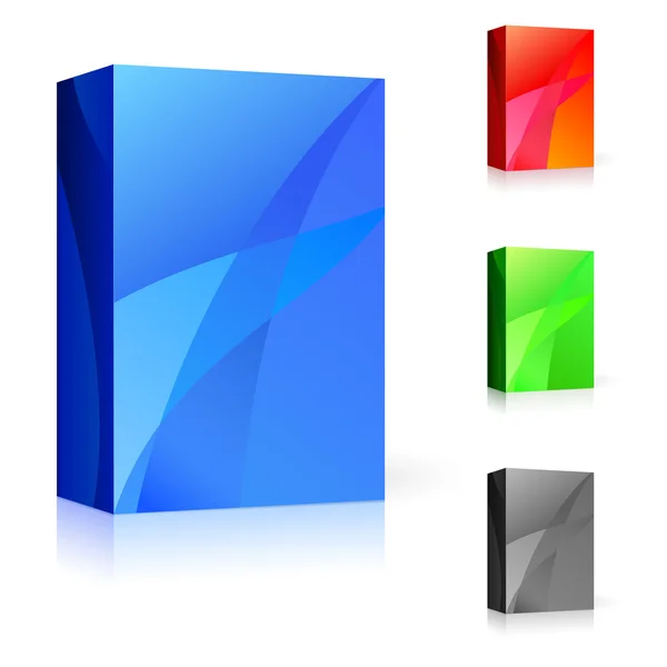Boîte de CD de différentes couleurs — Image vectorielle