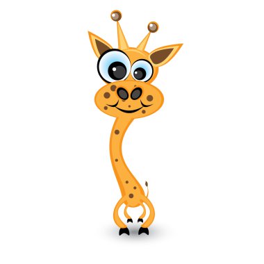 Hilarious cartoon giraffe clipart