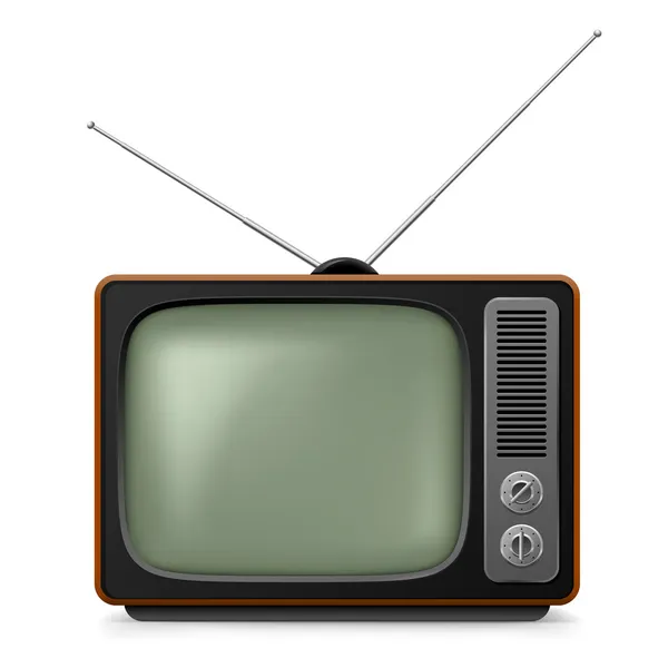 TV vintage realistica . — Vettoriale Stock