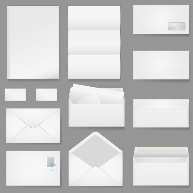 Office paper of different types clipart