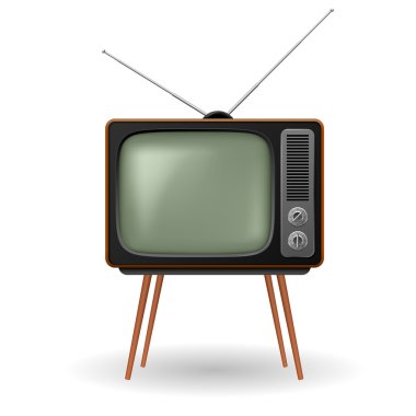 Old-fashioned retro TV clipart