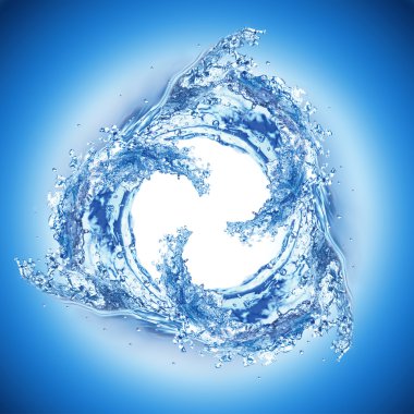 Cool water wave swirl clipart