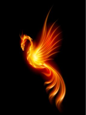 Burning phoenix clipart