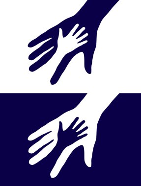 Hands silhouette clipart