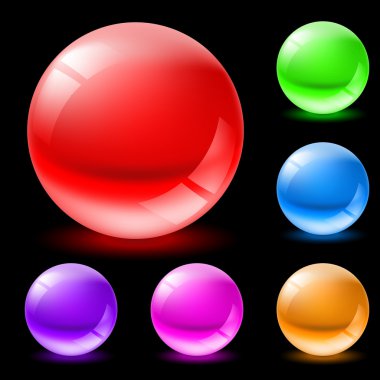 Glossy spheres clipart