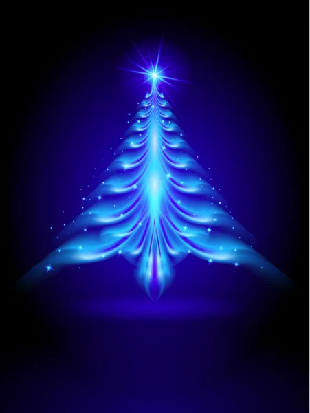 Abstract blue Christmas tree — Stock Vector