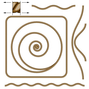 Abstract beige rope clipart