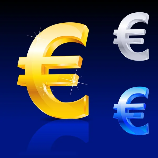 Sinal Euro abstrato — Vetor de Stock