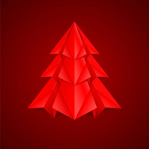 Árvore de Natal papel — Vetor de Stock
