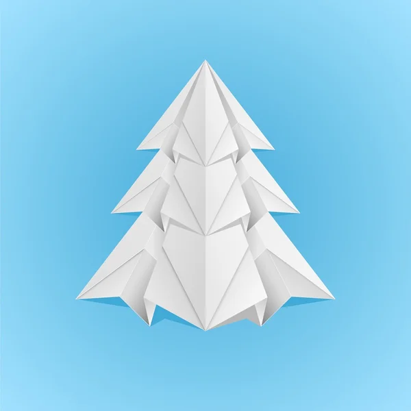 Paper Christmas Tree — Stock Vector