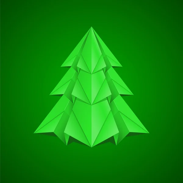 Paper Christmas Tree — Stock Vector