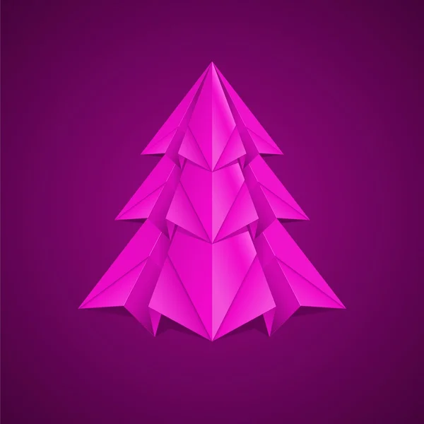 Papier kerstboom — Stockvector