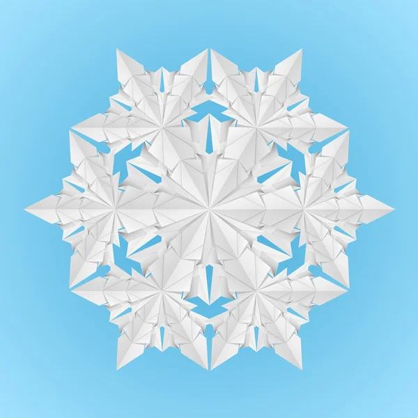 Witboek sneeuwvlok — Stockvector